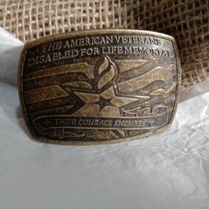 The American Veterans Disabled for Life Memorial Belt Buckle 2007